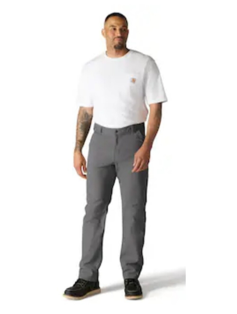 Carthartt Men's Gray Rugged Flex Relaxed Fit Straight Work Pants